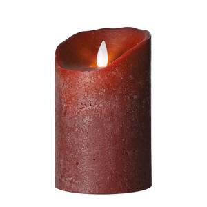 LED-Kerze Flame I Echtwachs - Bordeaux - Höhe: 13 cm