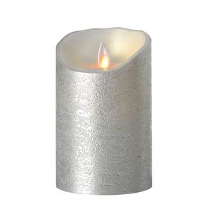 LED-Kerze Flame I Echtwachs - Silber - Höhe: 13 cm