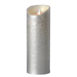 LED-Kerze Flame I Echtwachs - Silber - Höhe: 23 cm