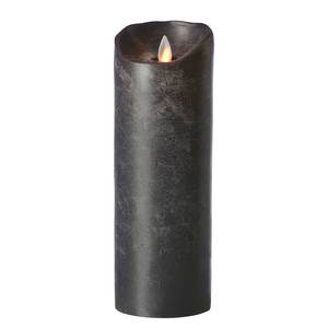 LED-Kerze Flame III Echtwachs - Schwarz - Höhe: 23 cm