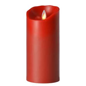 LED-Kerze Flame I Echtwachs - Rot - Höhe: 18 cm
