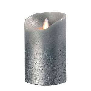 LED-Kerze Flame IV Echtwachs - Silber - Höhe: 13 cm