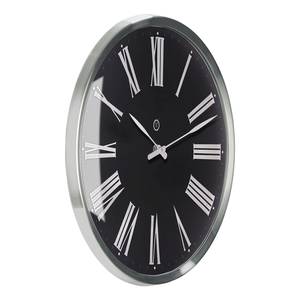 Wanduhr Amsterdam Aluminium/ Glas - Schwarz