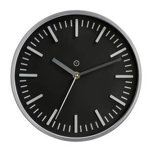 Wanduhr Detroit Kunststoff/ Glas - Schwarz