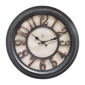 Horloge murale Liverpool I Matière plastique - Beige