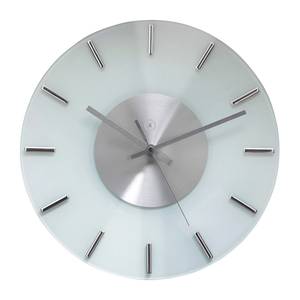 Horloge murale Lyon Aluminium / Verre - Imitation blanc polaire