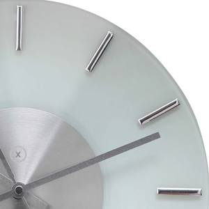 Horloge murale Lyon Aluminium / Verre - Imitation blanc polaire