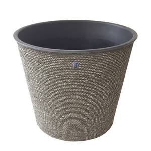 Cache-pot Kablo Jute / Polypropylène - Gris marron - Diamètre : 44 cm