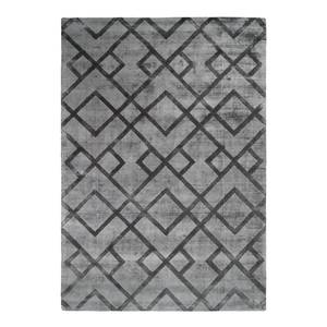 Laagpolig vloerkleed Luxury III textiel - lichtgrijs/antracietkleurig - 160 x 230 cm