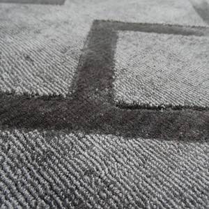Kurzflorteppich Luxury III Textil - Hellgrau / Anthrazit - 160 x 230 cm