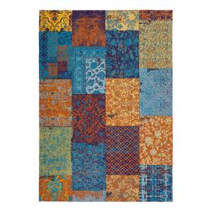 Kurzflorteppich Symphony Textil - Orange / Blaugrau - Orange / Blaugrau - 160 x 230 cm
