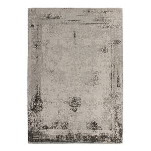 Laagpolig vloerkleed Nostalgia textiel - Crèmekleurig/Grijs - 120 x 170 cm