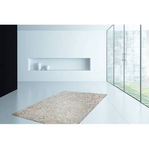 Laagpolig vloerkleed Spark I leer - wolwit - 120 x 170 cm