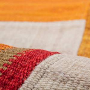 Laagpolig vloerkleed Radical I textiel - oranje/crèmekleurig - 160 x 230 cm