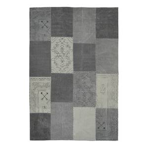 Laagpolig vloerkleed Lyrical textiel - lichtgrijs/donkergrijs - 160 x 230 cm