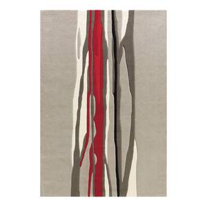 Laagpolig vloerkleed Spirit kunstvezels - Cappuccinokleurig/kersenrood - 170 x 240 cm