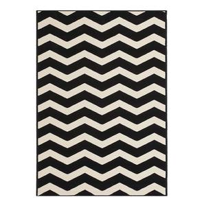 Kurzflorteppich Zig Carpet Kunstfaser - Schwarz / Weiß - 160 x 230 cm