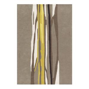 Laagpolig vloerkleed Spirit kunstvezels - Lichtgrijs/maïsgeel - 120 x 180 cm