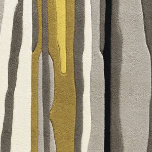 Laagpolig vloerkleed Spirit kunstvezels - Lichtgrijs/maïsgeel - 120 x 180 cm