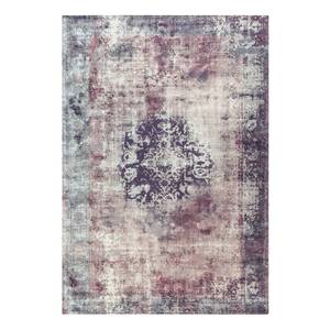 Tapis Vintage III Fibres synthétiques - Blanc crème / Mûre - 140 x 200 cm