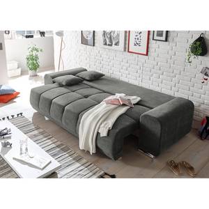 Canapé convertible Mimet Microfibre - Microfibre Ranu: Gris foncé