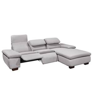 Ecksofa Madeley Strukturstoff - Grau - Longchair davorstehend rechts