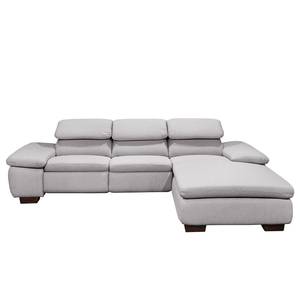 Ecksofa Madeley Strukturstoff - Grau - Longchair davorstehend rechts