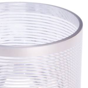 Windlicht Stripes Glas - mat - Hoogte: 17 cm