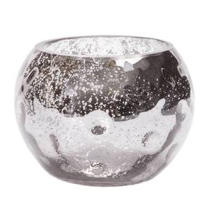 Theelichthouder Shiny Silvery I glas - zilverkleurig