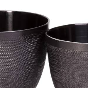 Theelichthouders NY Black (2-delig) aluminium - zwart