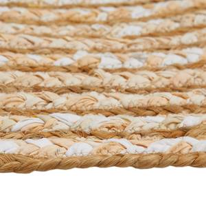 Tapis Ethno Fibres naturelles - Beige / Blanc