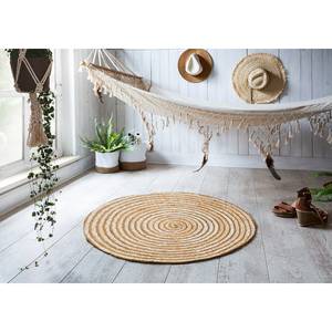 Tapis Ethno Fibres naturelles - Beige / Blanc