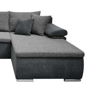 Ecksofa Vaake Mit Schlaffunktion - Webstoff / Strukturstoff - Longchair davorstehend rechts