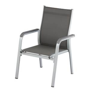 Chaise de jardin Basic Plus II Aluminium / Tissu - Argenté / Anthracite