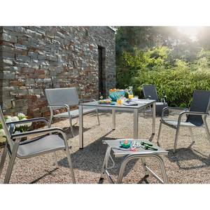 Sedia da giardino Basic Plus II Argento - Metallo - Tessile - 66 x 98 x 69 cm