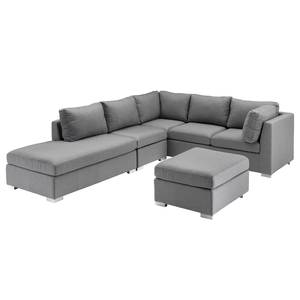 Méridienne Lounge Lavi Aluminium / Tissu - Gris