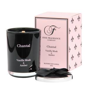 Bougie parfumée Chantal Verre - Noir -250 g