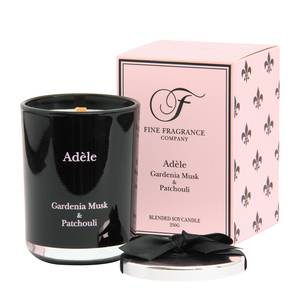Bougie parfumée Adele Verre - Noir -250 g