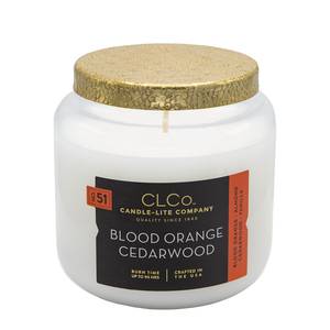 Bougie parfumée Blood Orange Cedarwood Verre - Blanc - 396 g