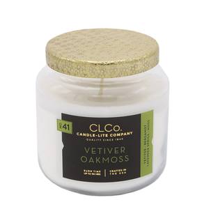 Geurkaars Vetiver Oakmoss glas - wit - 396 g