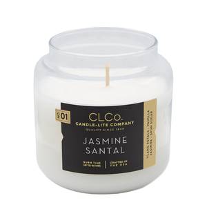 Bougie parfumée Jasmin bois de Santal Verre - Blanc - 396 g