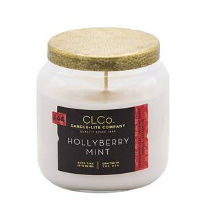 Duftkerze Hollyberry Mint Glas - Weiß - 396 g