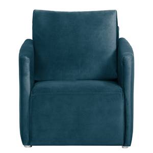 Fauteuil Thrall II fluweel - Donkerblauw