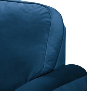 3-zits Bank Bethania met rollen fluweel - Velours Pauno: Blauw