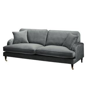 3-Sitzer Sofa Bethania mit Rollen Samt - Samt Pauno: Grau