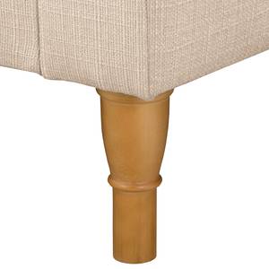 3-Sitzer Sofa Bethania mit Rollen Samt - Creme