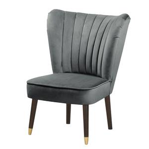 Fauteuil Sunlands fluweel - Grijs