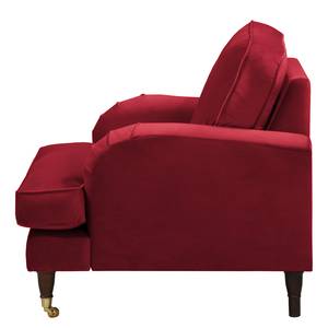 Fauteuil Bethania avec roulettes Velours Pauno: Rouge