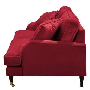 2-Sitzer Sofa Bethania mit Rollen Samt Pauno: Rot