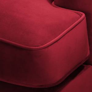 2-Sitzer Sofa Bethania mit Rollen Samt Pauno: Rot